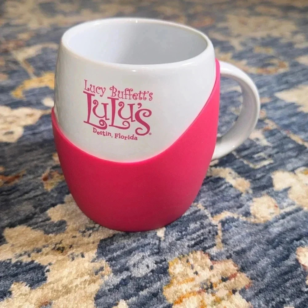 Lucy Buffett’s LuLu’s Destin, Florida Pink Silicone Sleeve Coffee/Tea Mug Cup